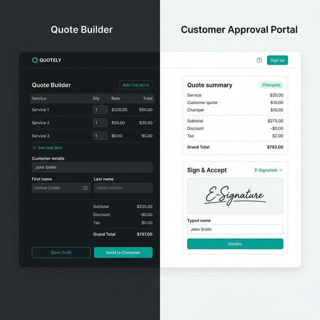 Quote Builder & Customer Portal