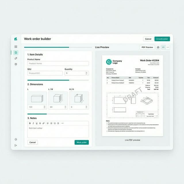 Smart Work Order Builder
